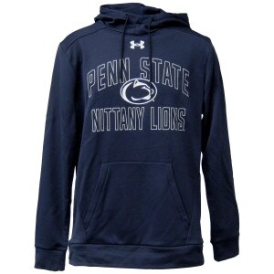 navy hooded Under Armour sweatshirt with Penn State Nittany Lions and Athletic Logo